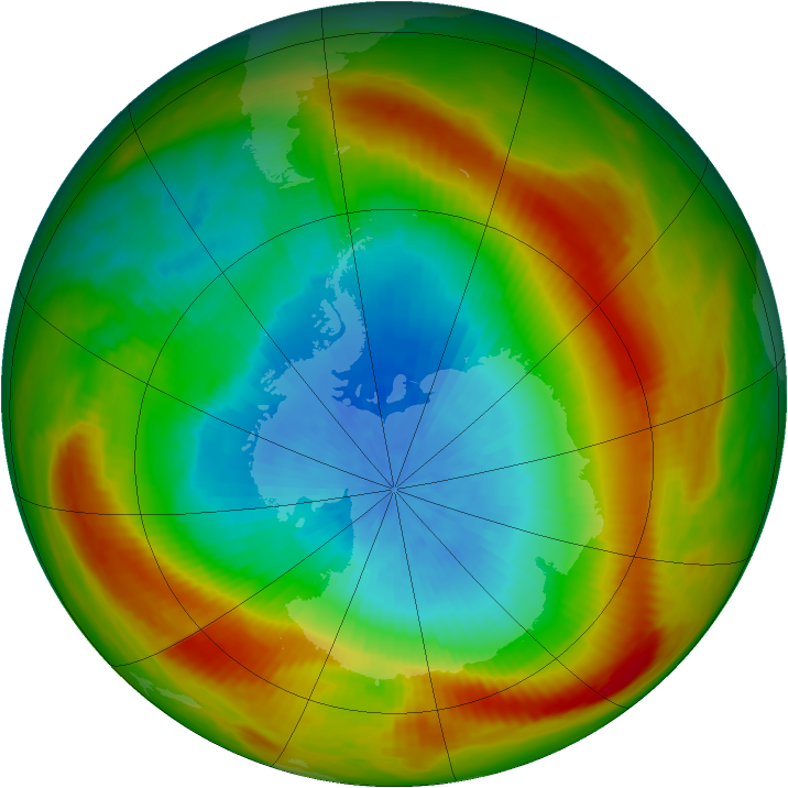 Antarctic ozone map for 15 October 1981